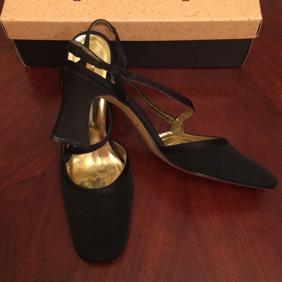 🦊 Apostrophe black square heel. “Clara” - Picture 3 of 3